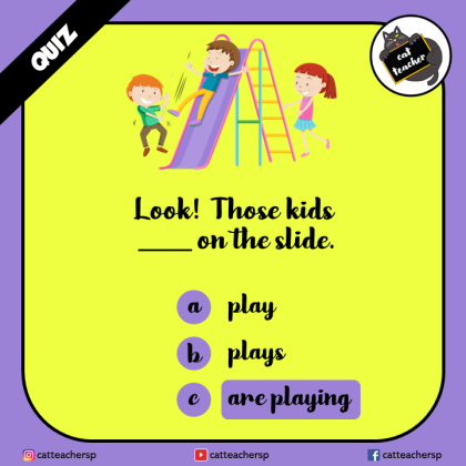 Look! Those kids are playing on the slide 2