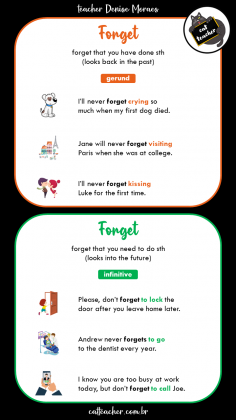 Verb + Gerund-Infinitive with change in meaning 2