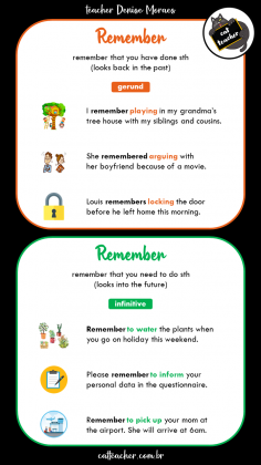 Verb + Gerund-Infinitive with change in meaning 4