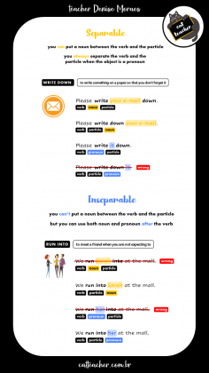 separable, inseparable & no object phrasal verbs 2